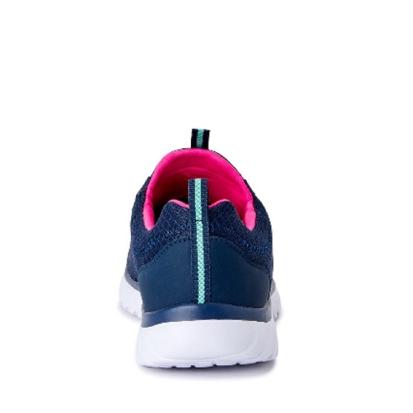 NWT Athletic Works Women's Bungee Slip-On Sneakers Navy Pink Combo - Picture 4 of 6